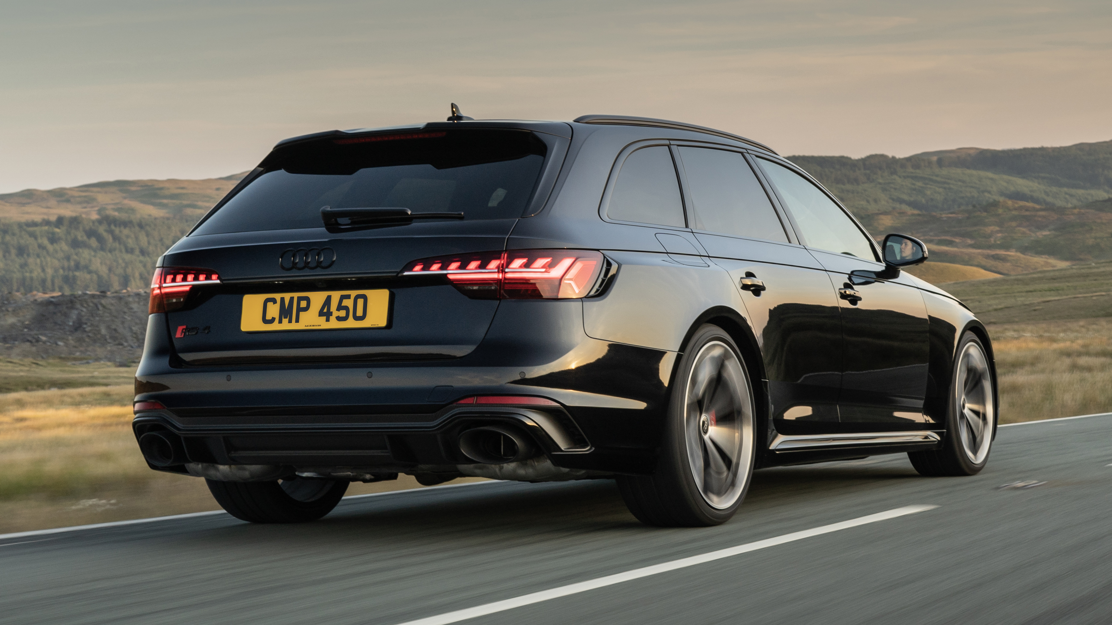 Audi RS4 Avant in Competition trim, showcasing its aggressive front fascia and sharp lines